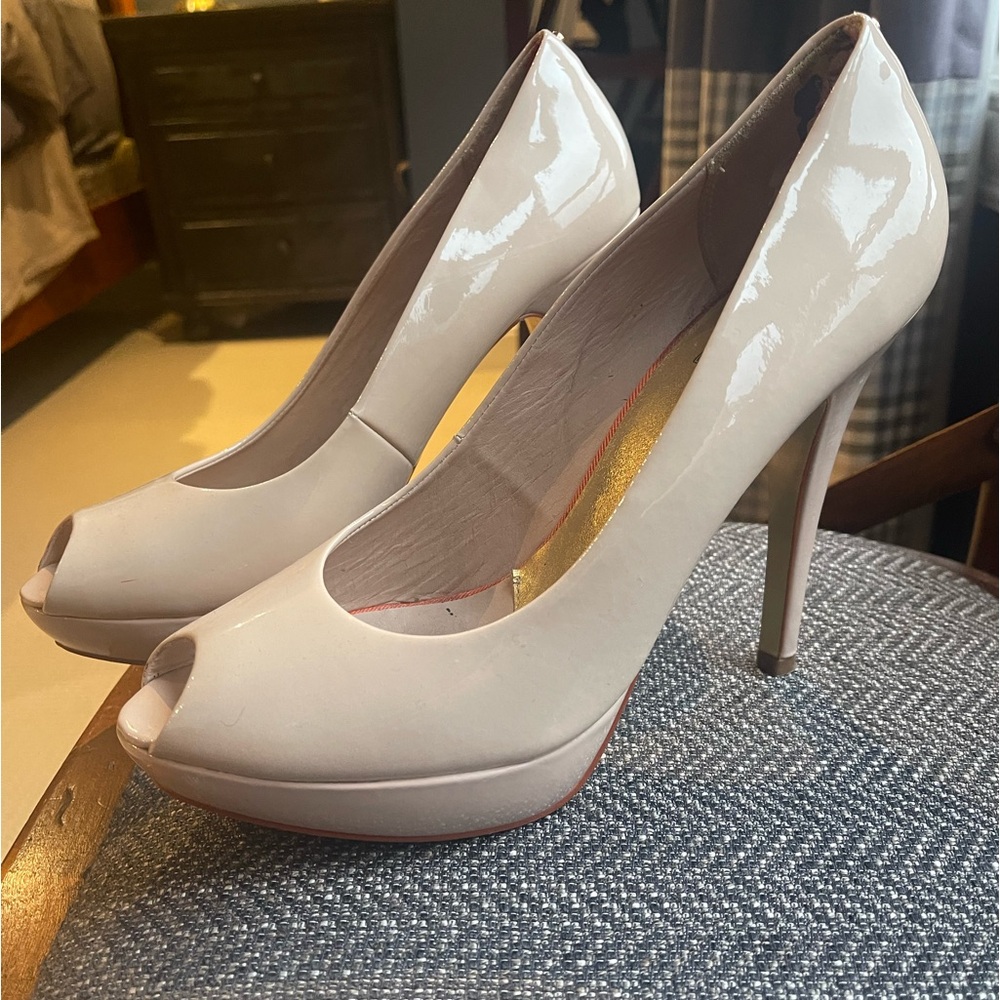 Light petal pink open toe Ted Baker Platform heels